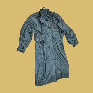 Vintage teal raincoat